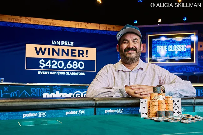 Ian Pelz Emerges Victorious in WSOP Event #67: $300 Gladiators of Poker